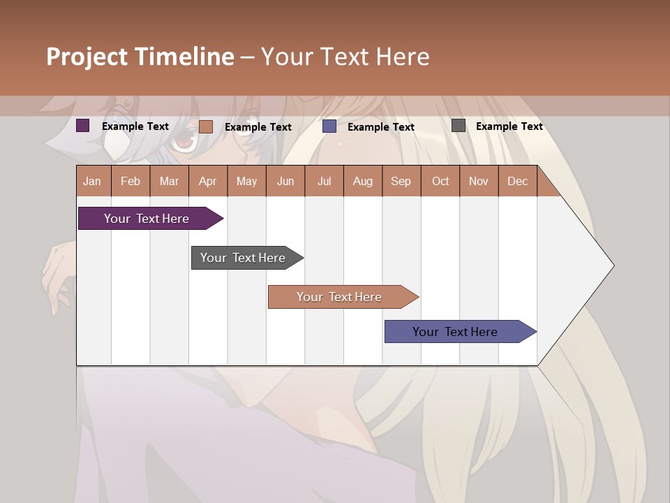 A Couple Of Anime Characters Hugging Each Other PowerPoint Template