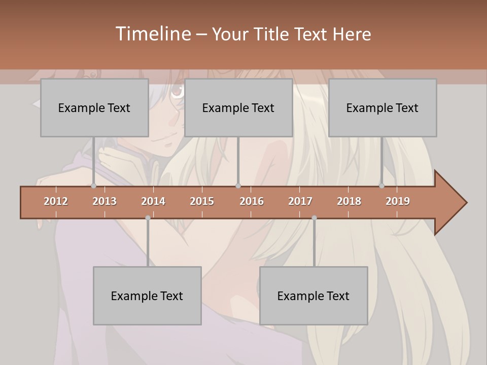 A Couple Of Anime Characters Hugging Each Other PowerPoint Template