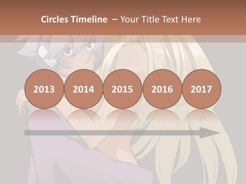 A Couple Of Anime Characters Hugging Each Other PowerPoint Template