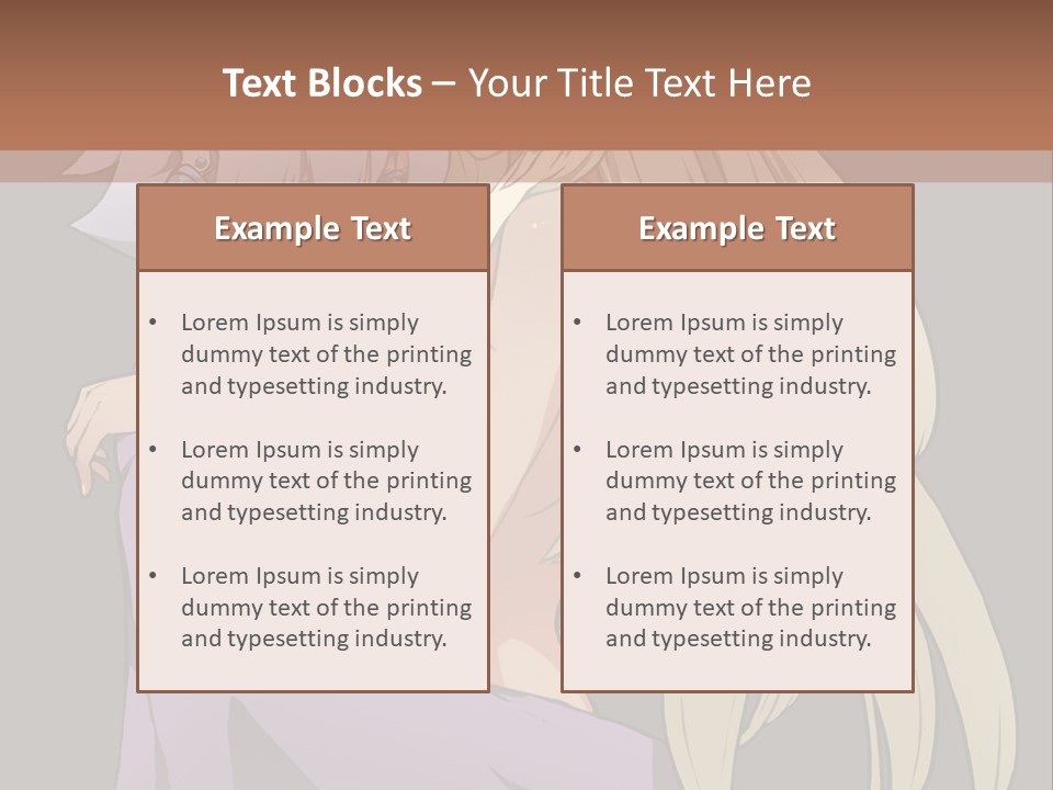 A Couple Of Anime Characters Hugging Each Other PowerPoint Template