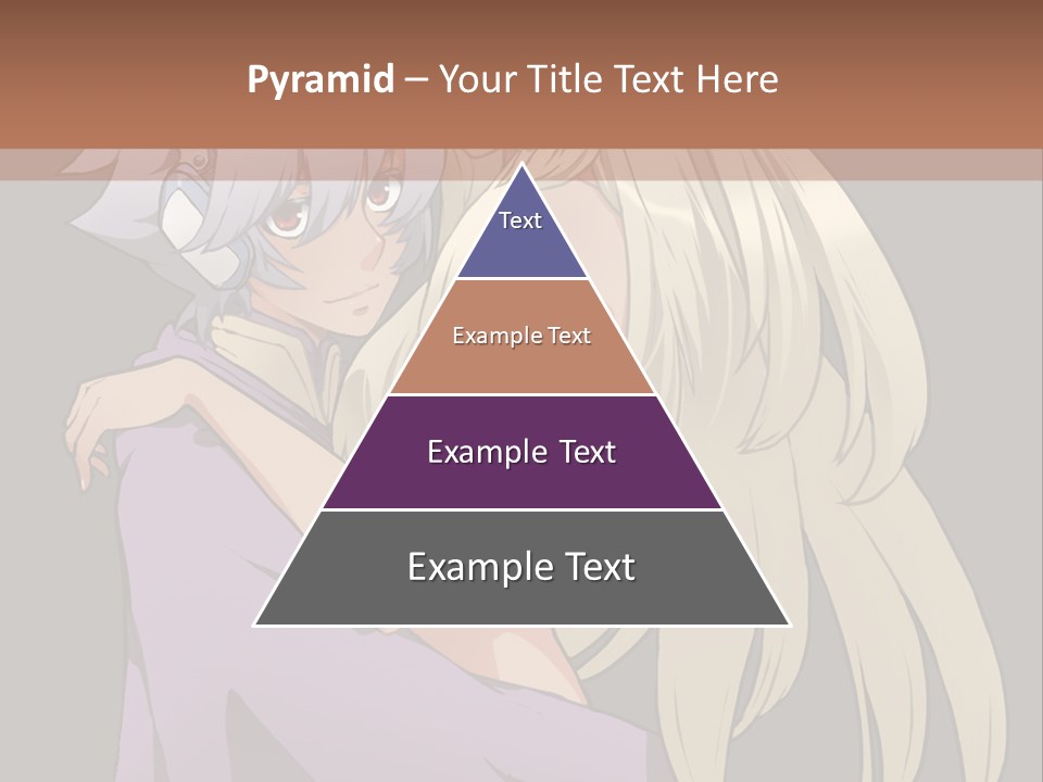 A Couple Of Anime Characters Hugging Each Other PowerPoint Template