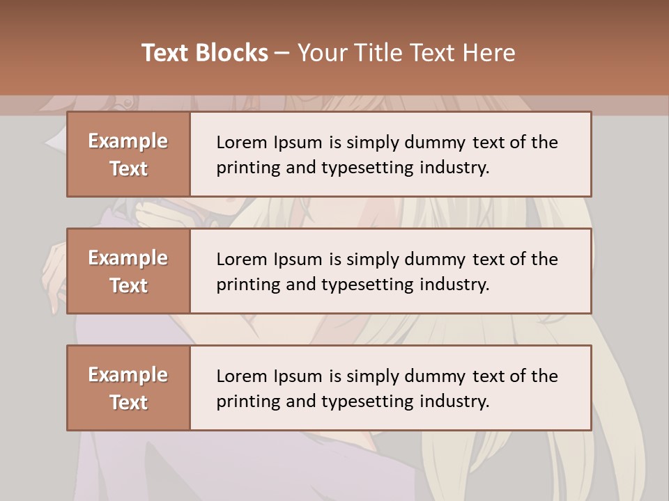 A Couple Of Anime Characters Hugging Each Other PowerPoint Template