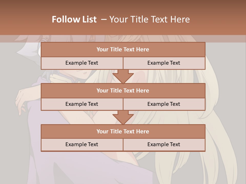 A Couple Of Anime Characters Hugging Each Other PowerPoint Template