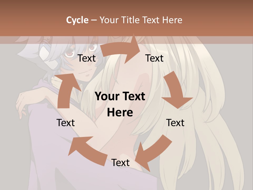 A Couple Of Anime Characters Hugging Each Other PowerPoint Template