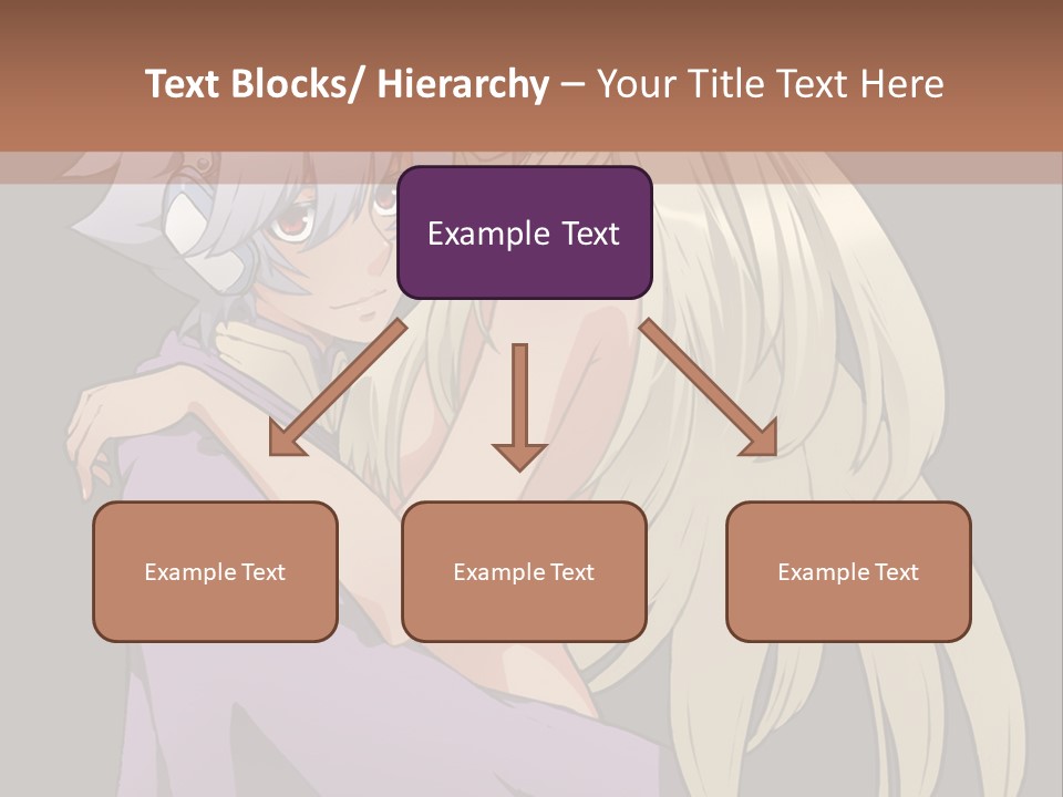 A Couple Of Anime Characters Hugging Each Other PowerPoint Template