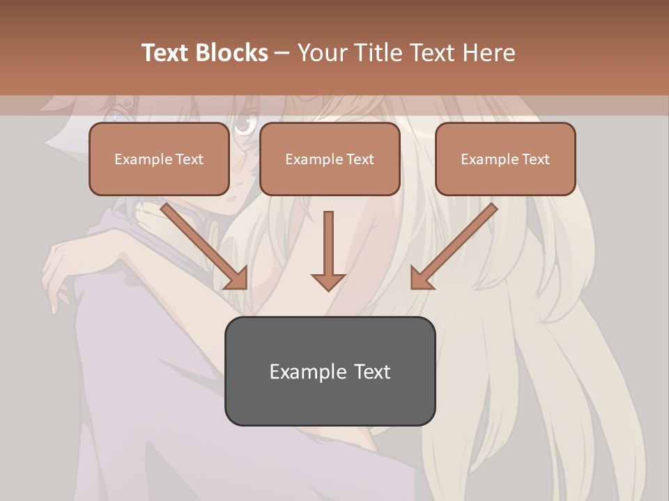 A Couple Of Anime Characters Hugging Each Other PowerPoint Template
