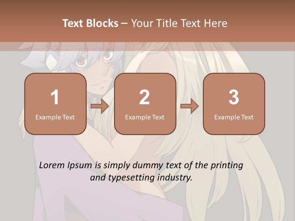 A Couple Of Anime Characters Hugging Each Other PowerPoint Template
