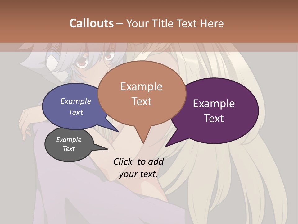 A Couple Of Anime Characters Hugging Each Other PowerPoint Template