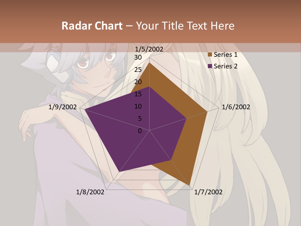 A Couple Of Anime Characters Hugging Each Other PowerPoint Template