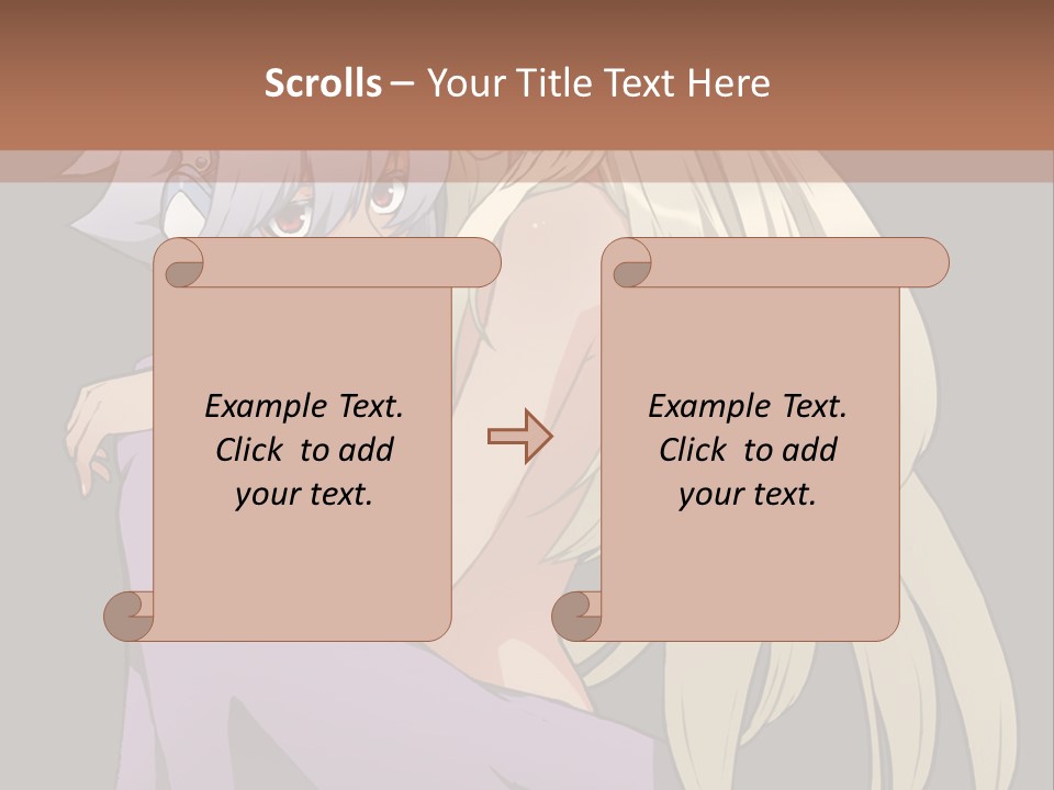A Couple Of Anime Characters Hugging Each Other PowerPoint Template