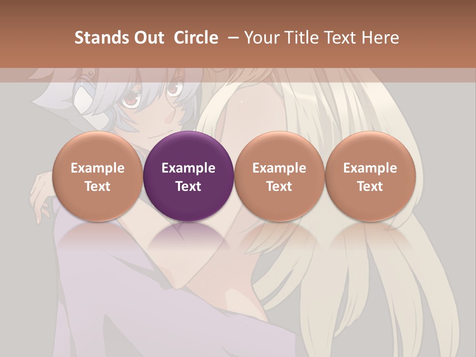A Couple Of Anime Characters Hugging Each Other PowerPoint Template