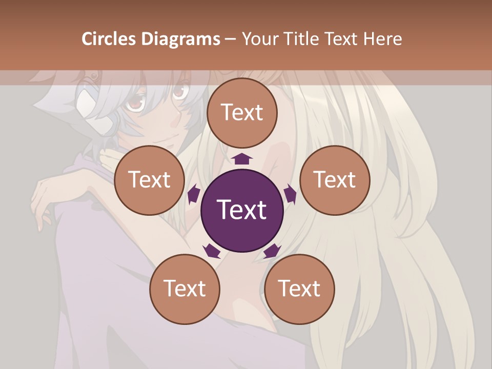 A Couple Of Anime Characters Hugging Each Other PowerPoint Template