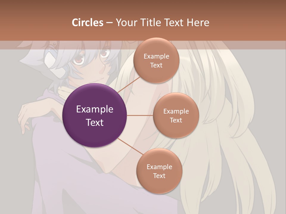 A Couple Of Anime Characters Hugging Each Other PowerPoint Template