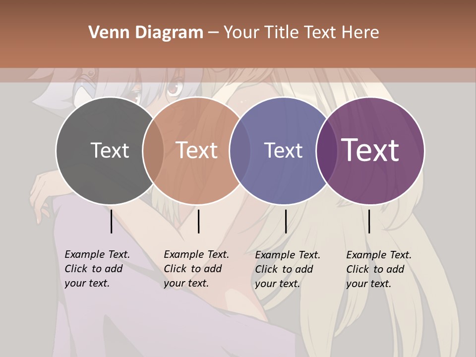 A Couple Of Anime Characters Hugging Each Other PowerPoint Template
