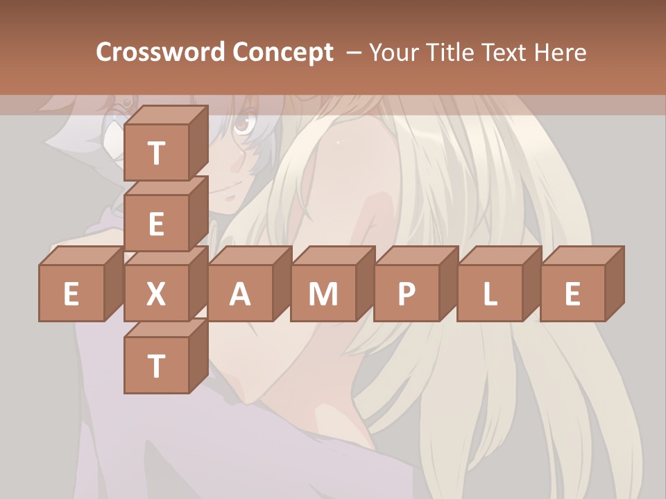 A Couple Of Anime Characters Hugging Each Other PowerPoint Template