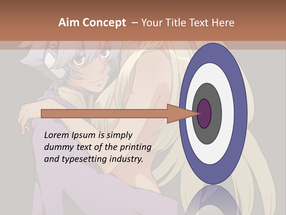 A Couple Of Anime Characters Hugging Each Other PowerPoint Template