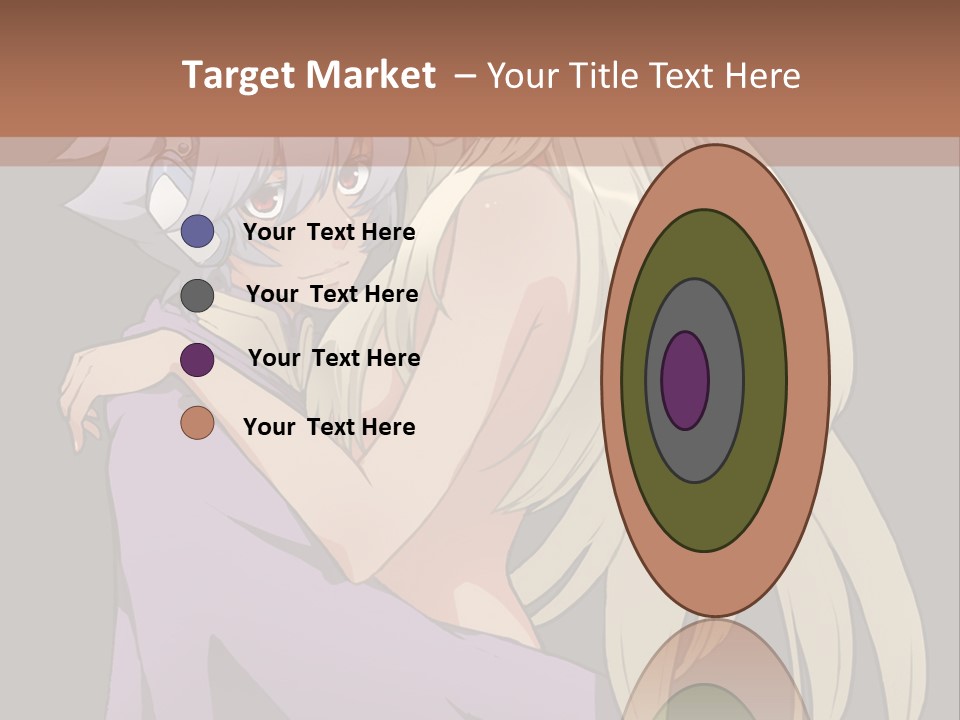 A Couple Of Anime Characters Hugging Each Other PowerPoint Template