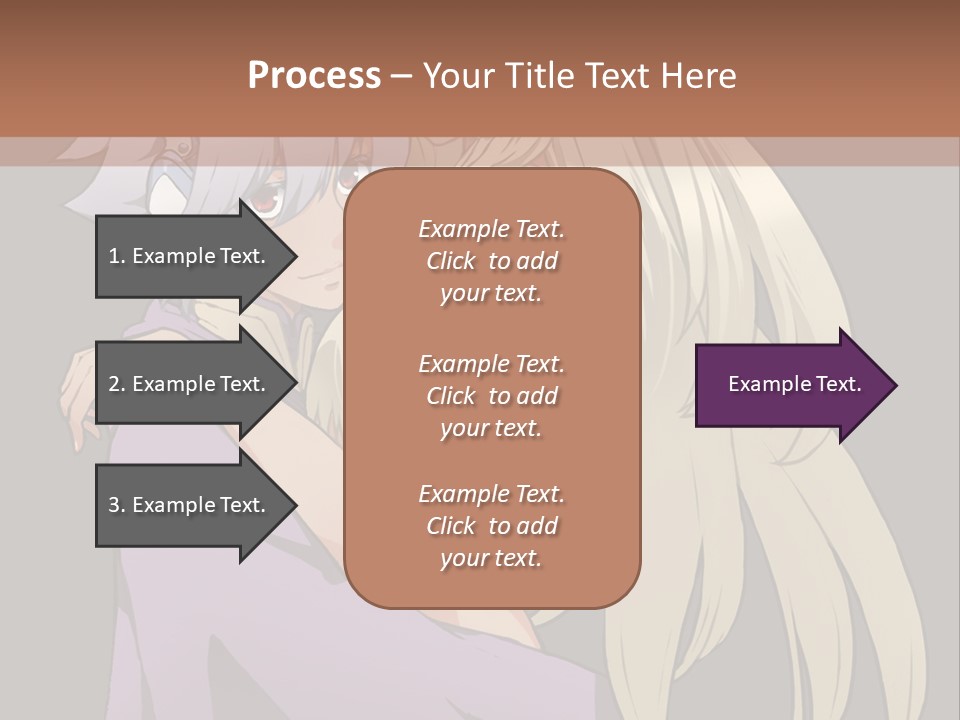 A Couple Of Anime Characters Hugging Each Other PowerPoint Template