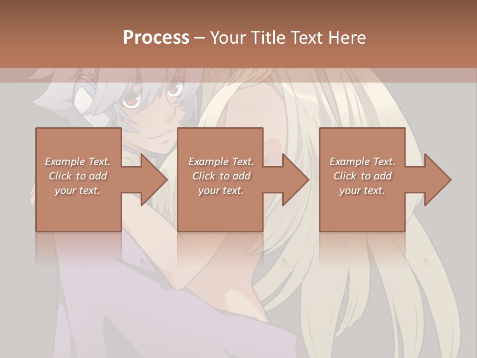 A Couple Of Anime Characters Hugging Each Other PowerPoint Template