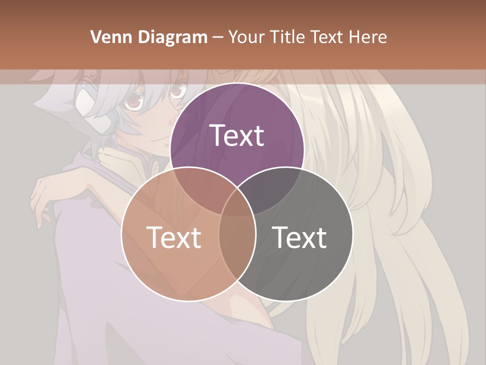 A Couple Of Anime Characters Hugging Each Other PowerPoint Template