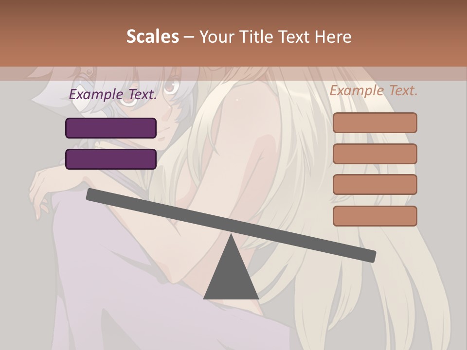 A Couple Of Anime Characters Hugging Each Other PowerPoint Template