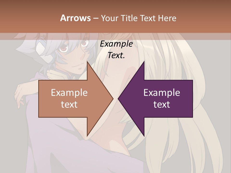 A Couple Of Anime Characters Hugging Each Other PowerPoint Template