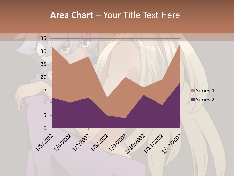 A Couple Of Anime Characters Hugging Each Other PowerPoint Template