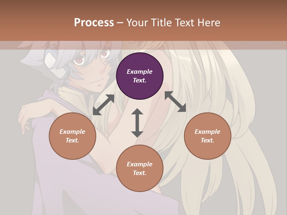 A Couple Of Anime Characters Hugging Each Other PowerPoint Template