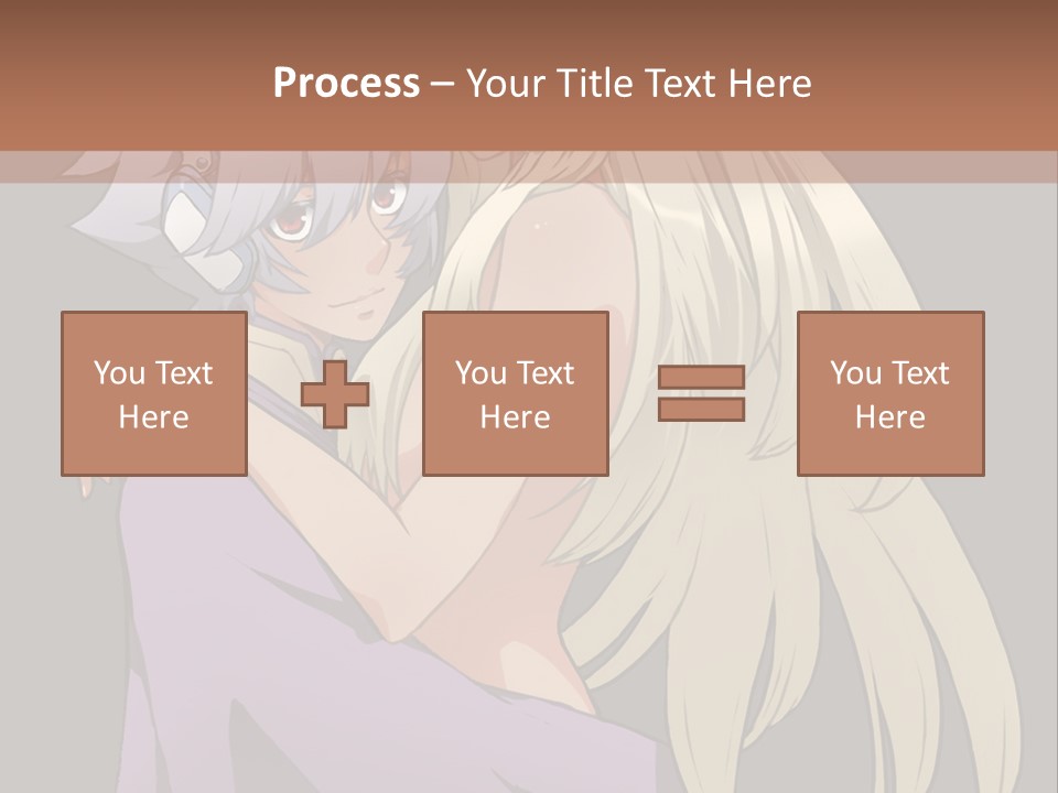 A Couple Of Anime Characters Hugging Each Other PowerPoint Template