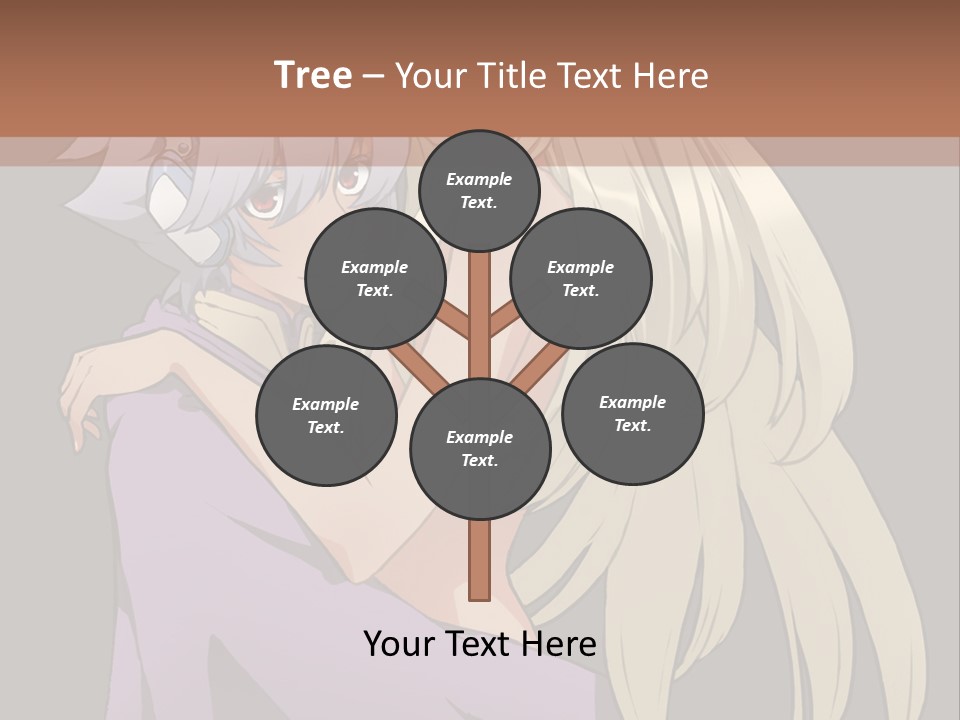 A Couple Of Anime Characters Hugging Each Other PowerPoint Template