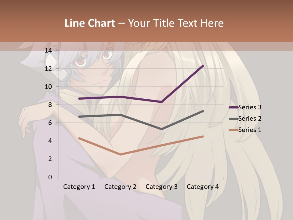 A Couple Of Anime Characters Hugging Each Other PowerPoint Template