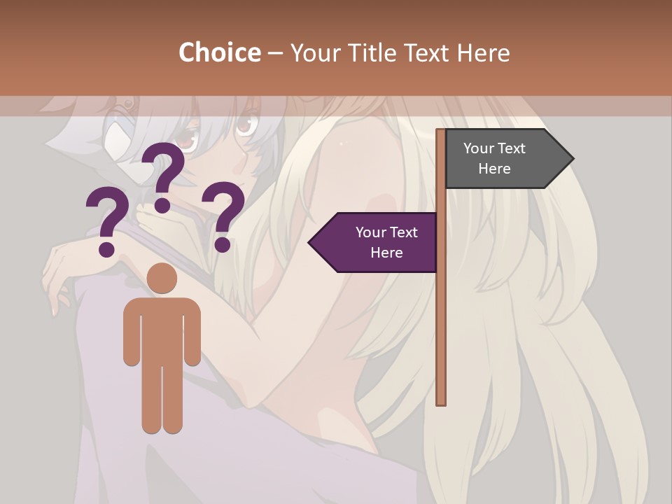A Couple Of Anime Characters Hugging Each Other PowerPoint Template