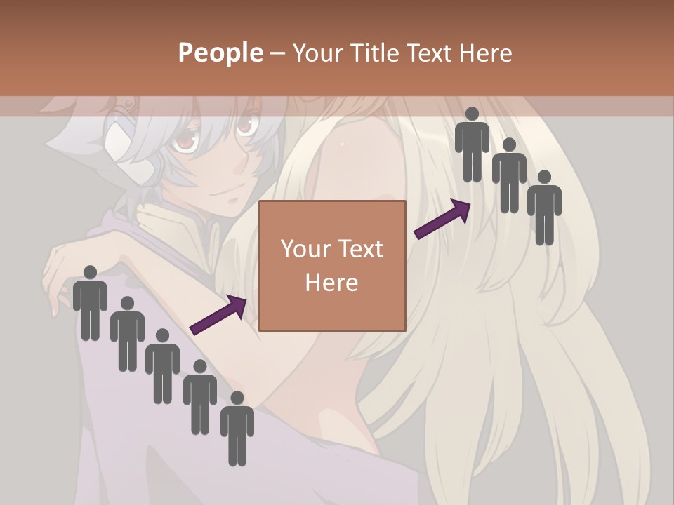 A Couple Of Anime Characters Hugging Each Other PowerPoint Template
