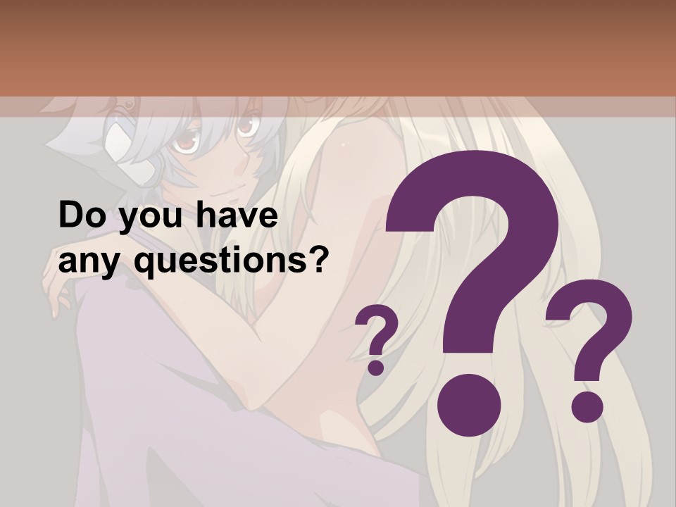 A Couple Of Anime Characters Hugging Each Other PowerPoint Template