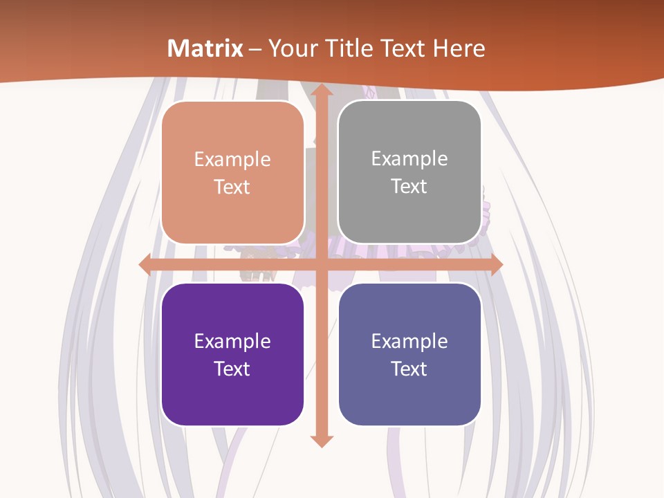 A Girl In A Purple Dress With Long White Hair PowerPoint Template