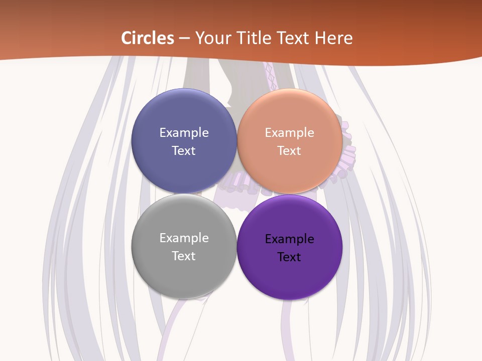 A Girl In A Purple Dress With Long White Hair PowerPoint Template