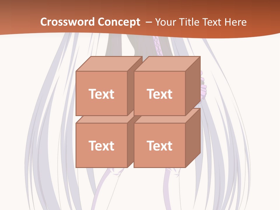 A Girl In A Purple Dress With Long White Hair PowerPoint Template