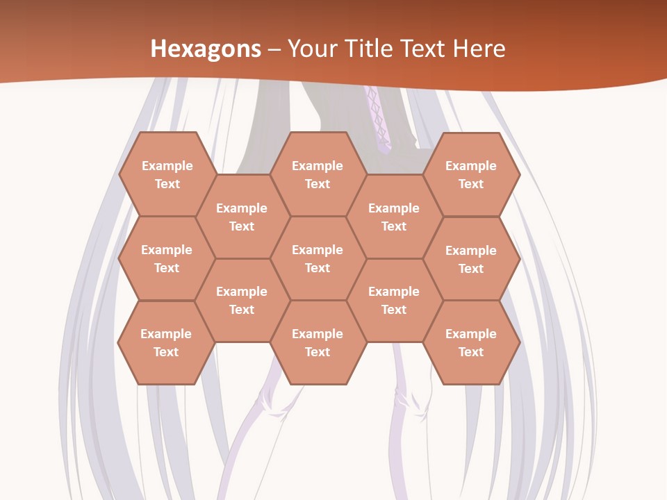 A Girl In A Purple Dress With Long White Hair PowerPoint Template