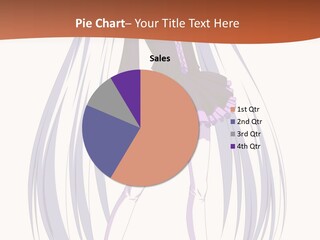 A Girl In A Purple Dress With Long White Hair PowerPoint Template