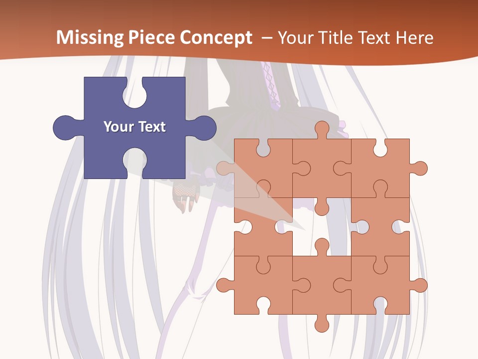 A Girl In A Purple Dress With Long White Hair PowerPoint Template