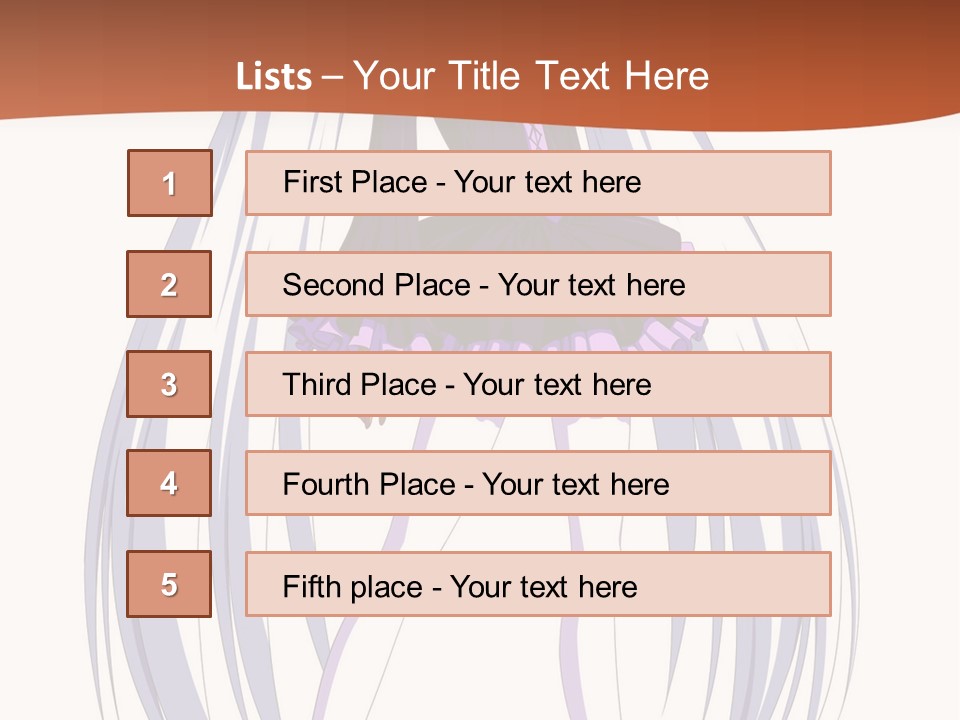 A Girl In A Purple Dress With Long White Hair PowerPoint Template