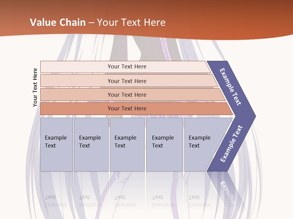 A Girl In A Purple Dress With Long White Hair PowerPoint Template