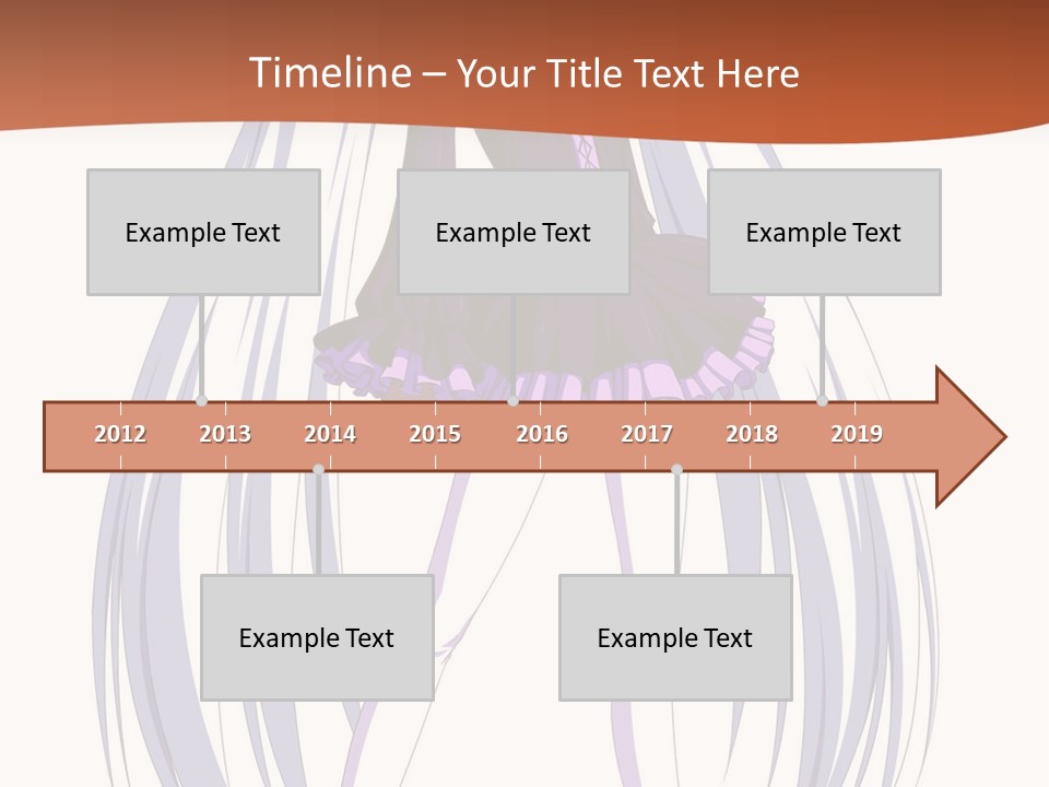 A Girl In A Purple Dress With Long White Hair PowerPoint Template