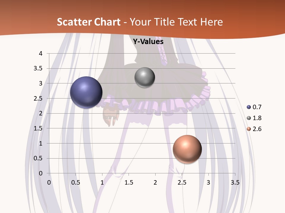 A Girl In A Purple Dress With Long White Hair PowerPoint Template