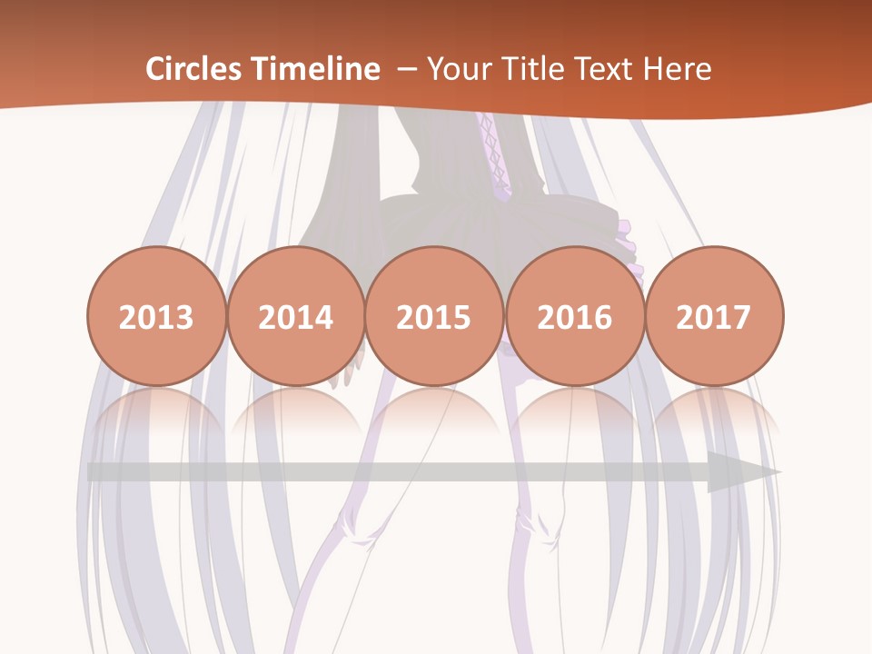 A Girl In A Purple Dress With Long White Hair PowerPoint Template