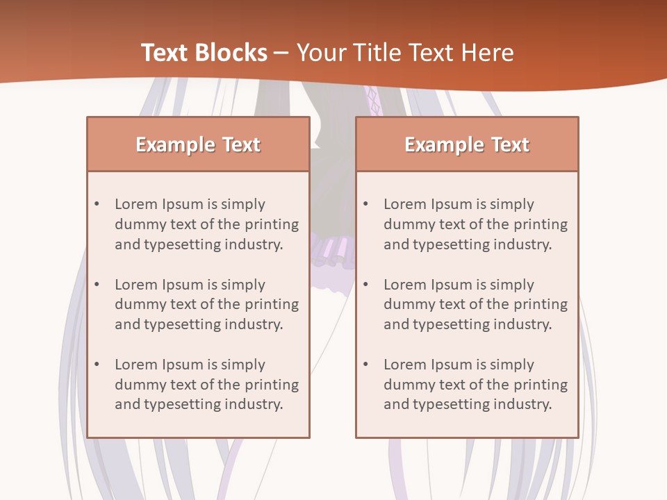 A Girl In A Purple Dress With Long White Hair PowerPoint Template