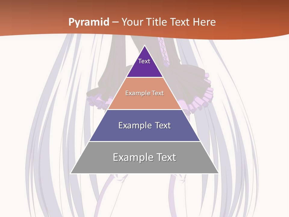 A Girl In A Purple Dress With Long White Hair PowerPoint Template