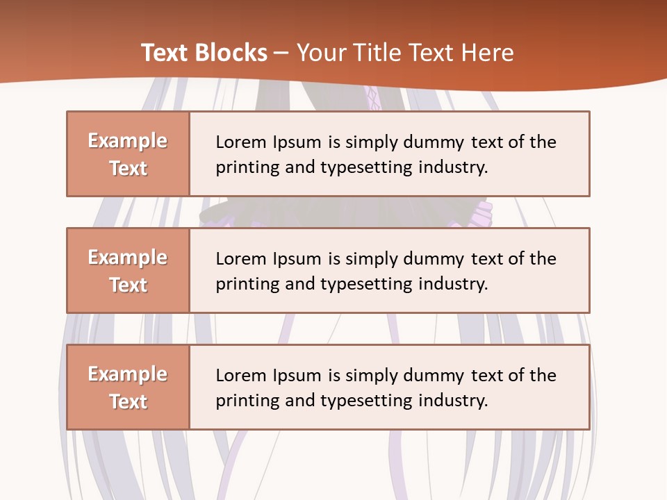 A Girl In A Purple Dress With Long White Hair PowerPoint Template