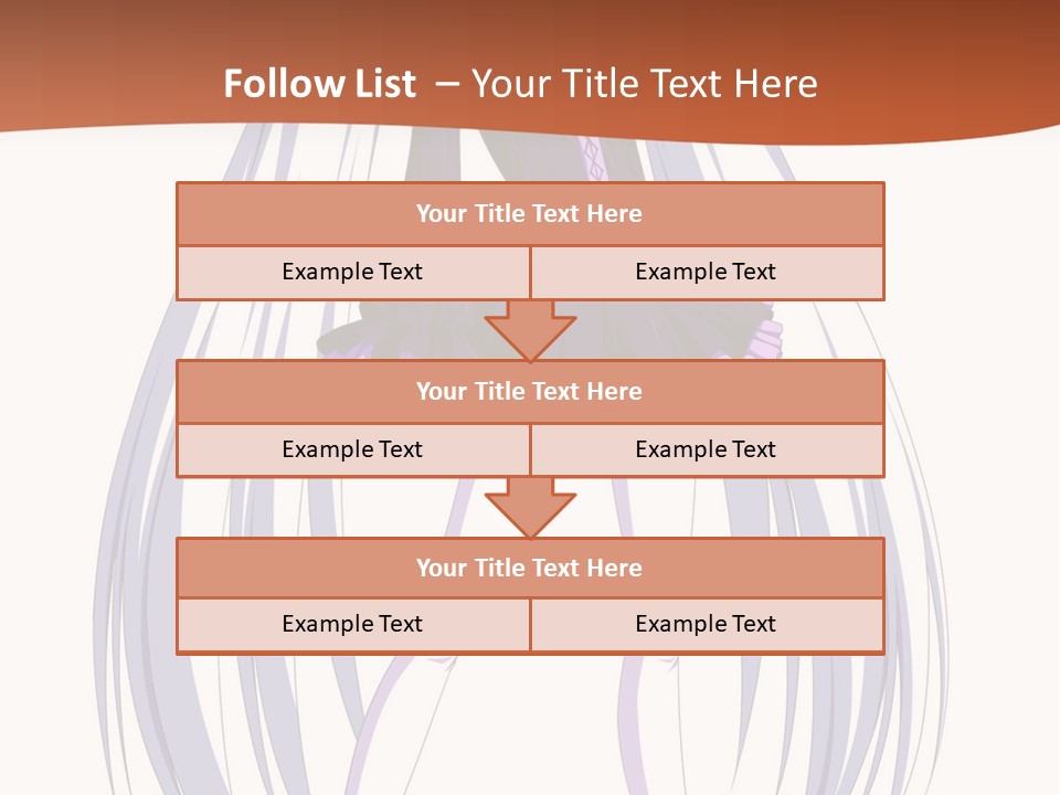 A Girl In A Purple Dress With Long White Hair PowerPoint Template