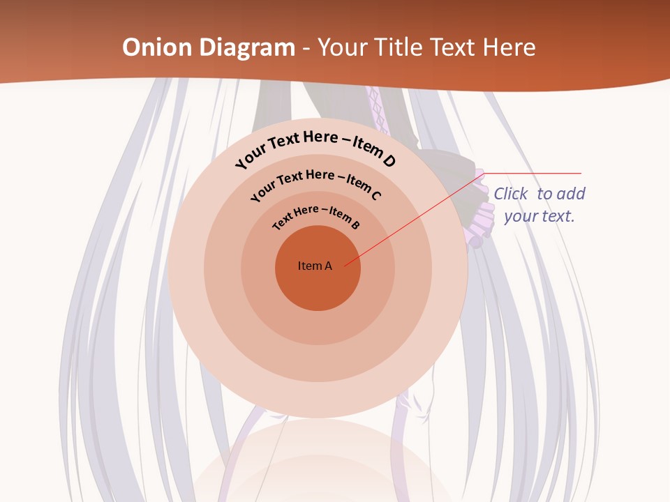 A Girl In A Purple Dress With Long White Hair PowerPoint Template